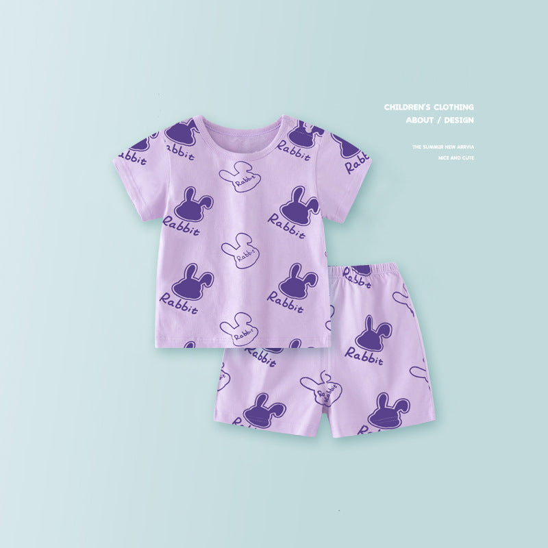 Children's Sleeve Boys Summer Wear Princess Clothes Pajamas Children's Suit