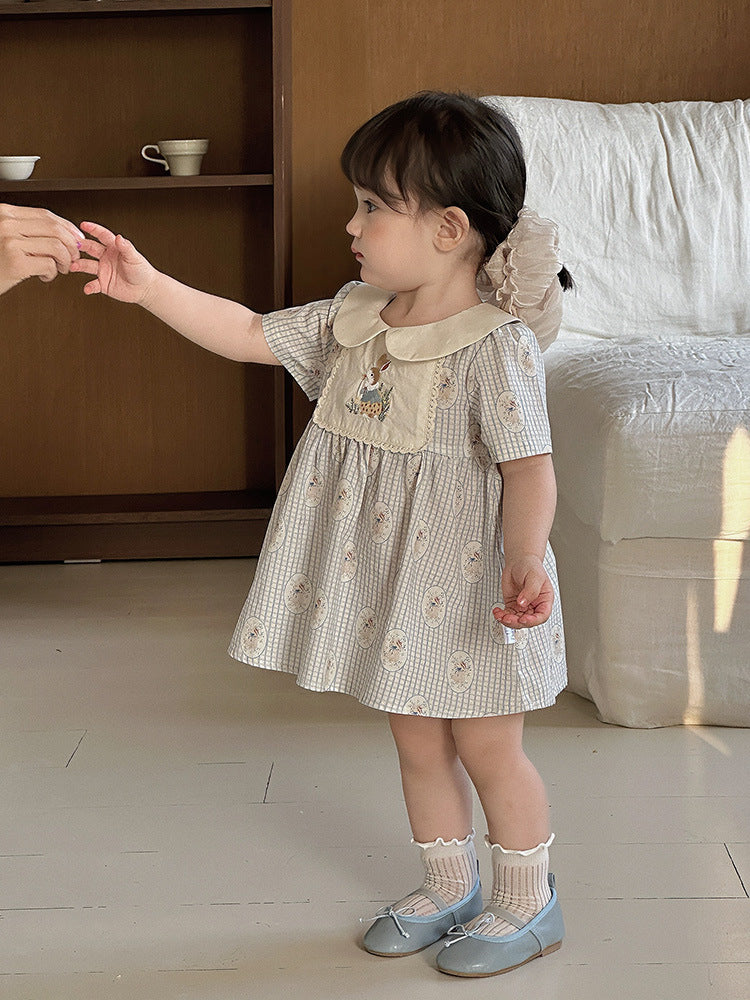 Summer Thin Princess Short Sleeve Doll Collar Children's Dress
