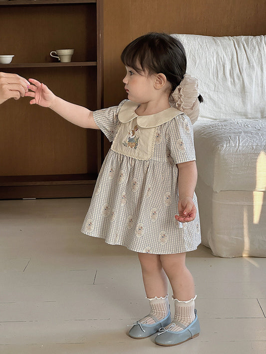 Summer Thin Princess Short Sleeve Doll Collar Children's Dress