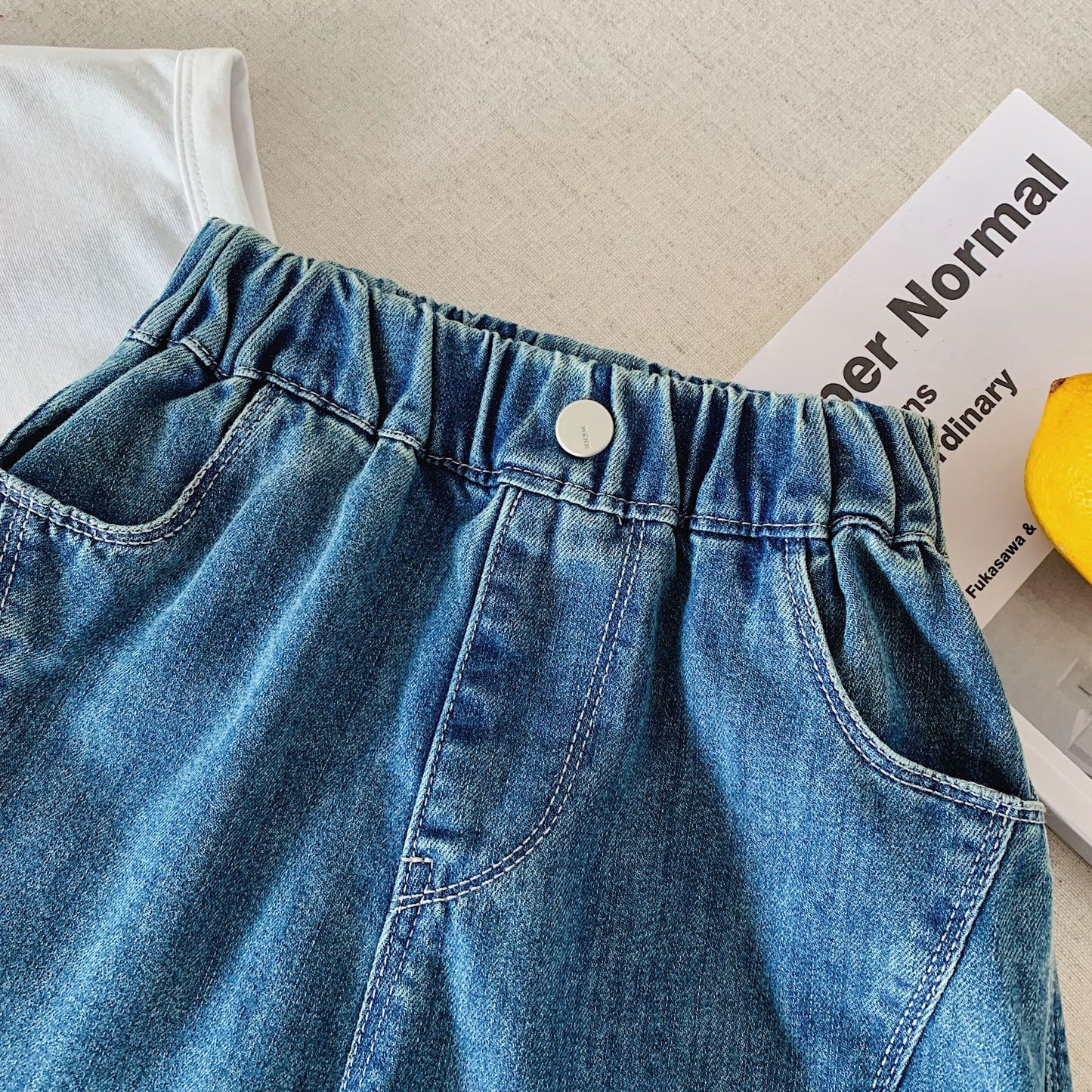 Children's Boy Machete Jeans Casual Thin Type Loose Children's Pants