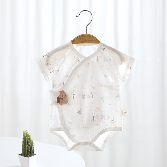 Born Short Sleeved Romper Clothes Summer Cotton Butt Jumpsuit, Climbing Suit