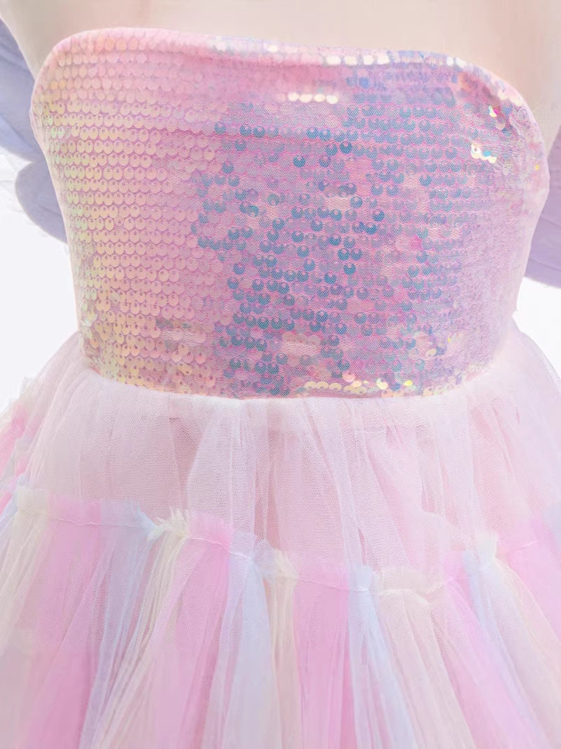 Children's Princess Summer Wings Cake Camisole Gown Children's Dress