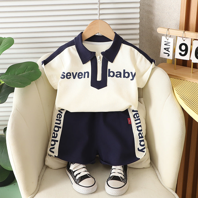 Children's Short-sleeved T-shirt Summer Clothing Shorts Clothes Children's Suit