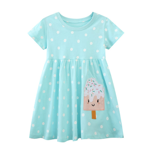 Summer Princess Casual Round Neck Fashion Children's Dress