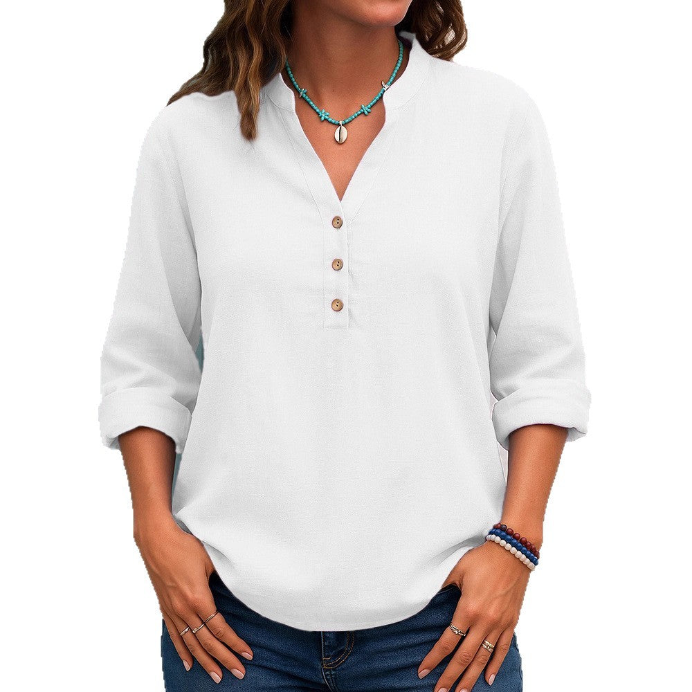 Durable Fashion Women's Casual Long-sleeved Shirt Blouses