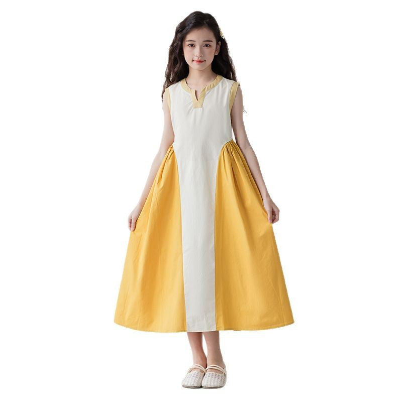Summer Sleeveless Cute Princess Medium Big Swing Children's Dress