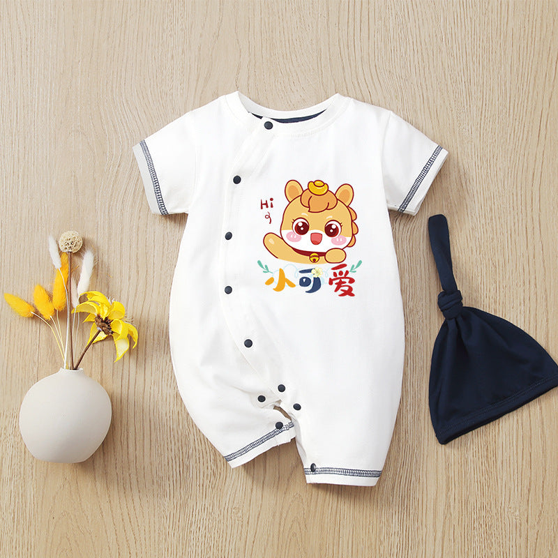 Born Clothes Thin Summer Clothing Cute Cartoon Jumpsuit, Climbing Suit