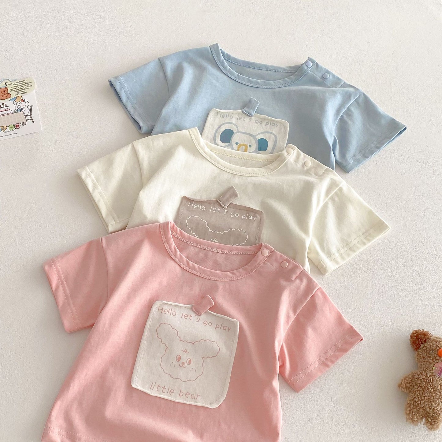 Children's Western Style Patch Bottoming Shirt Thin Children's T-shirt