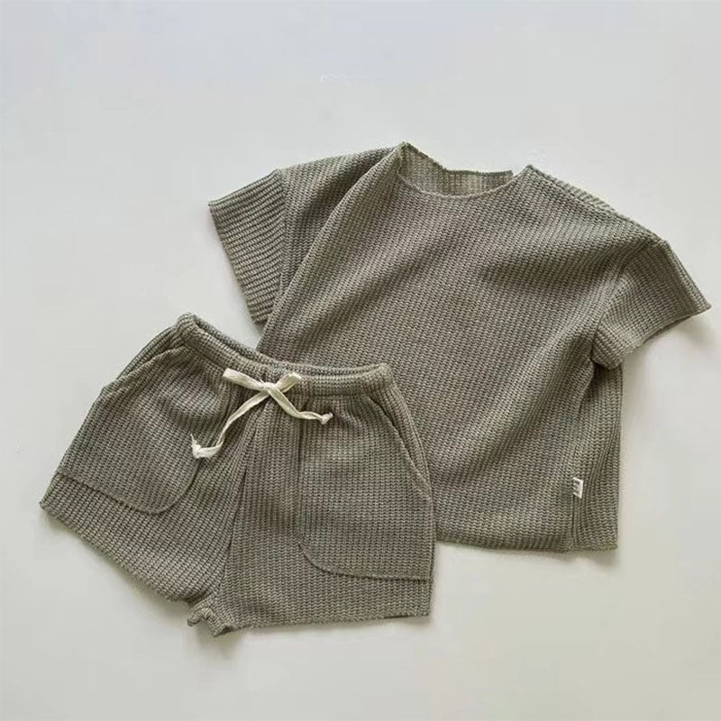Children's Style Clothing Fashion Casual Short-sleeved Home Wear Children's Suit