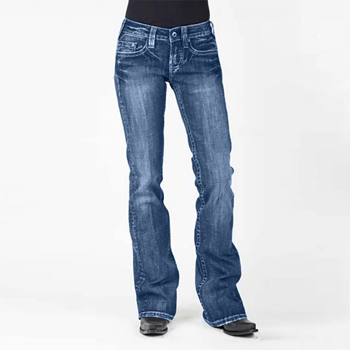 Charming Women's Embroidered Skinny Denim Trousers Women's Jeans
