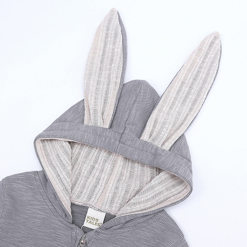 Children's Clothing Jumpsuit Little Rabbit Long Ears Romper Born Hooded Jumpsuit, Climbing Suit