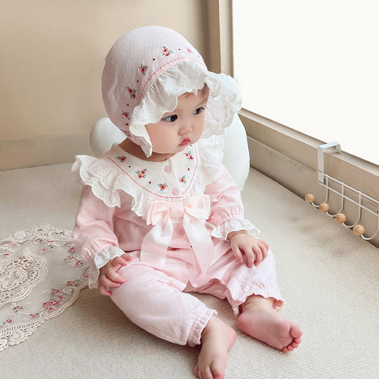 Autumn Bow Long Sleeve One-piece Rompers Jumpsuit Jumpsuit, Climbing Suit