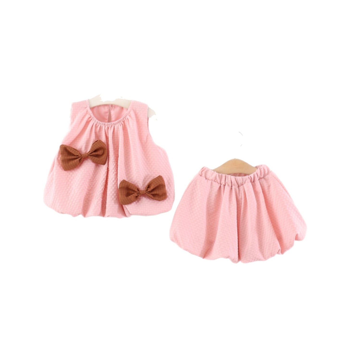 Children's Clothing Little Fashionable Bow Sleeveless Vest Children's Suit