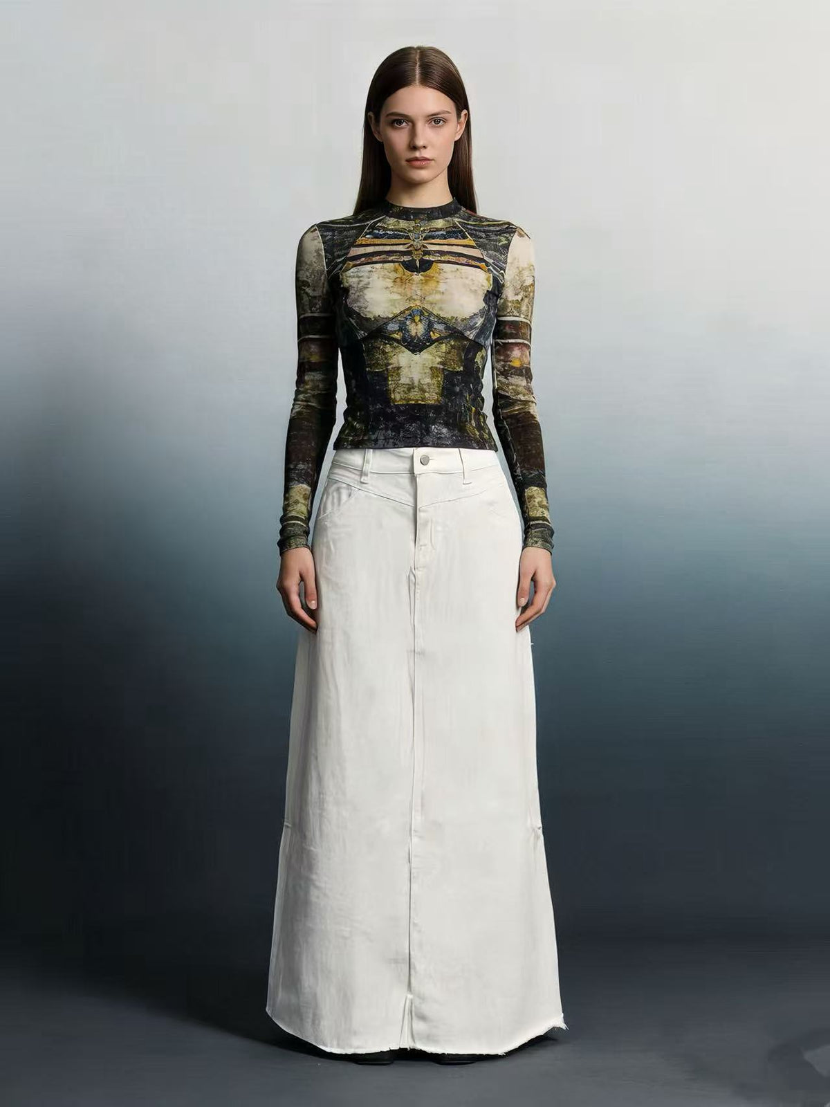 Women's Summer Loose Straight Casual Elegant Denim Skirt