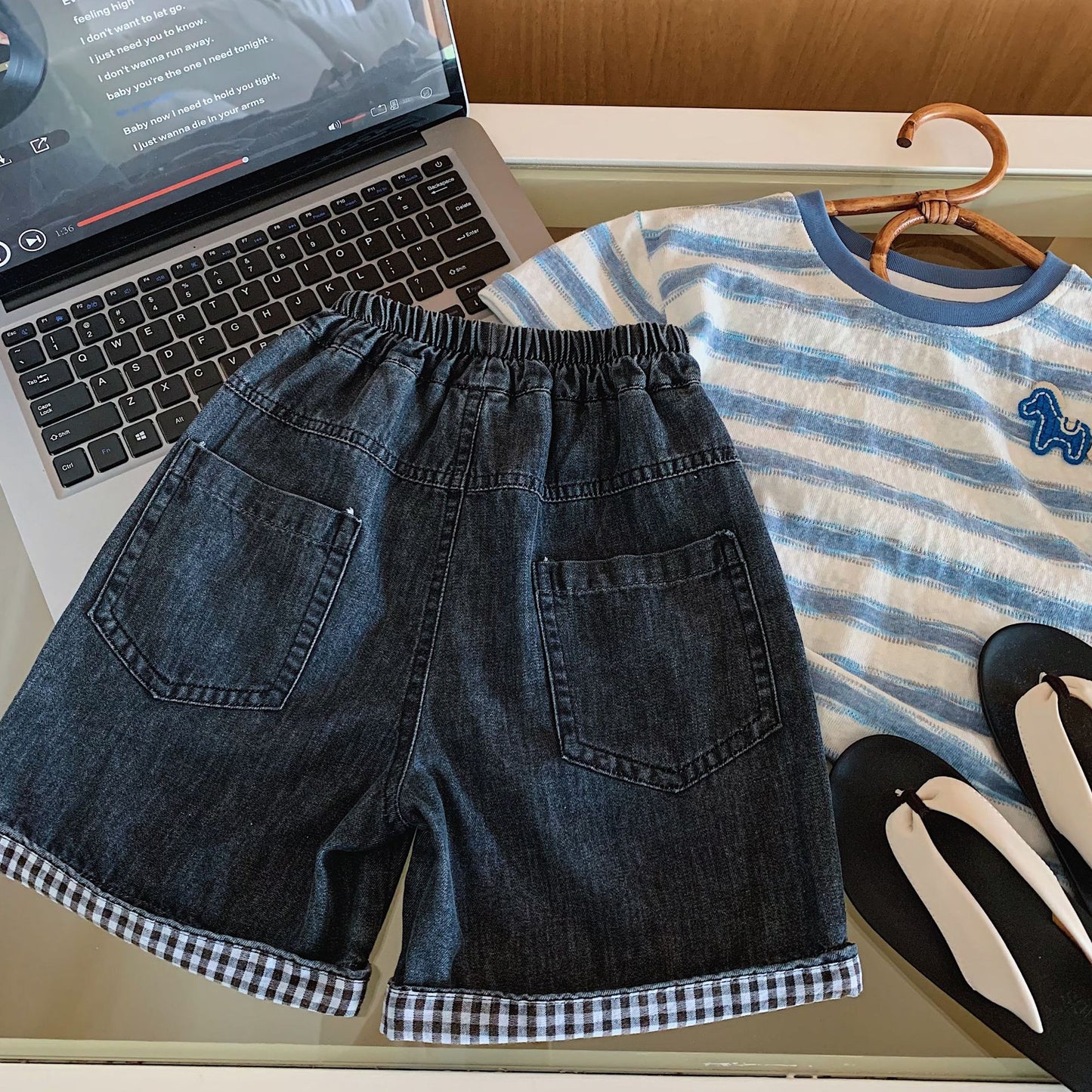 Children's Boy's Denim Shorts Summer Loose Casual Children's Pants