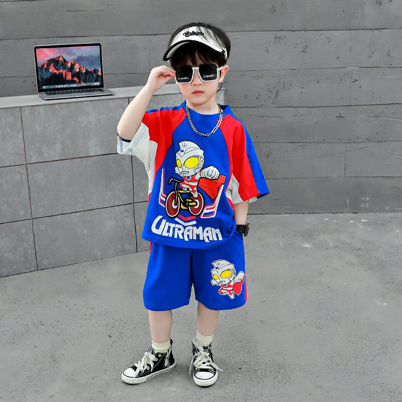 Children's Clothes Summer Short-sleeved Fashion Sports Handsome Children's Suit