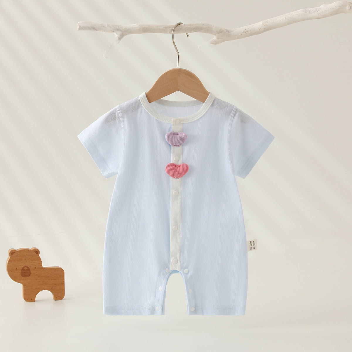 For Babies Summer Thin Short-sleeved Rompers Jumpsuits Pure Jumpsuit, Climbing Suit