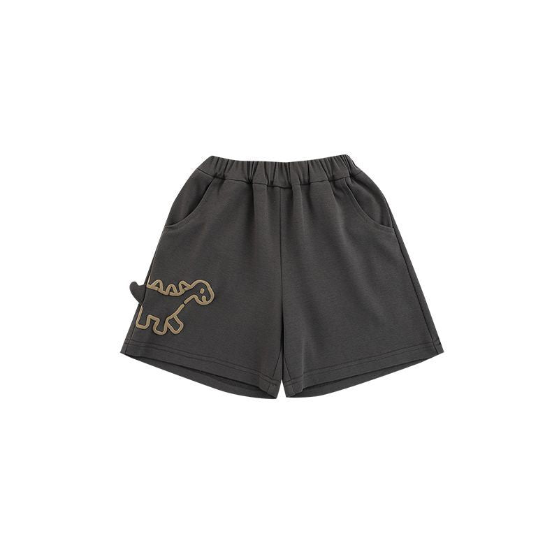 Summer Lapel Short-sleeved Shirt T-shirt In Contrast Color Children's Pants
