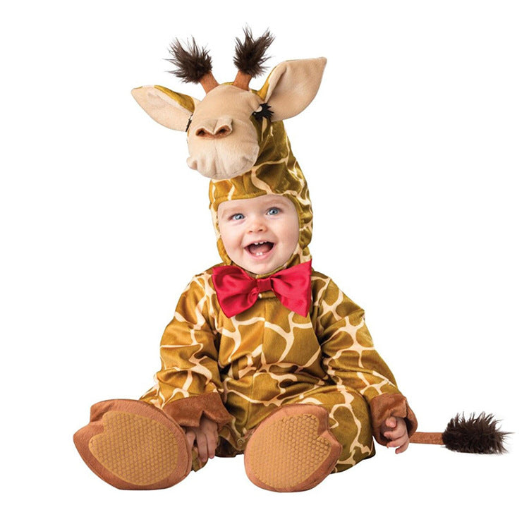Children's Halloween Christmas Clothing Dress-up Clothes Performance Wear Dinosaur No Lining Jumpsuit, Climbing Suit