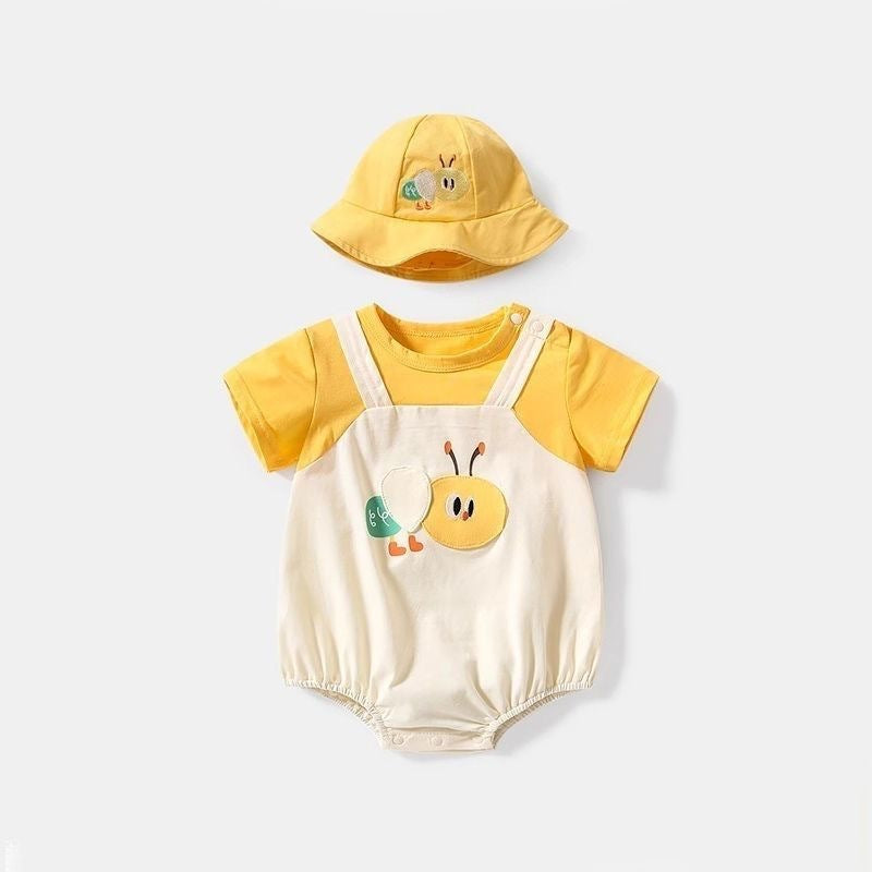 Summer Rompers Short Sleeve Cute Born Jumpsuit, Climbing Suit