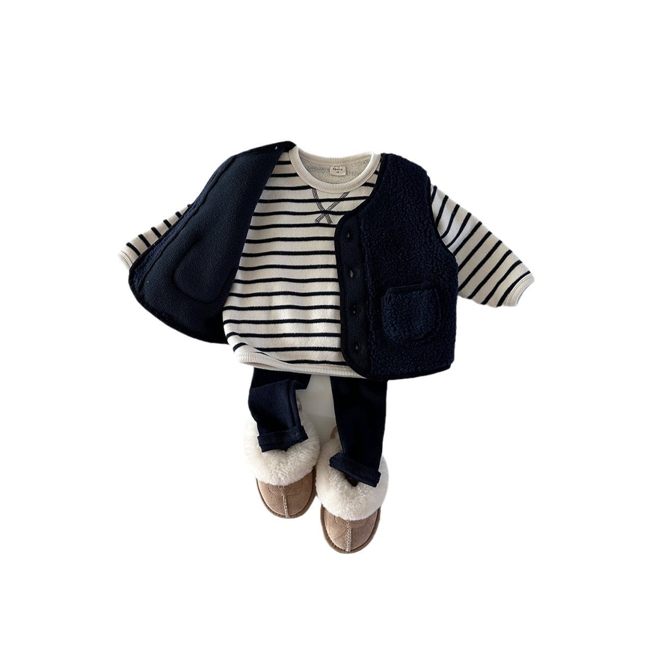 Children's Clothes Boys Vest Clothing Korean Style Striped Children's Suit