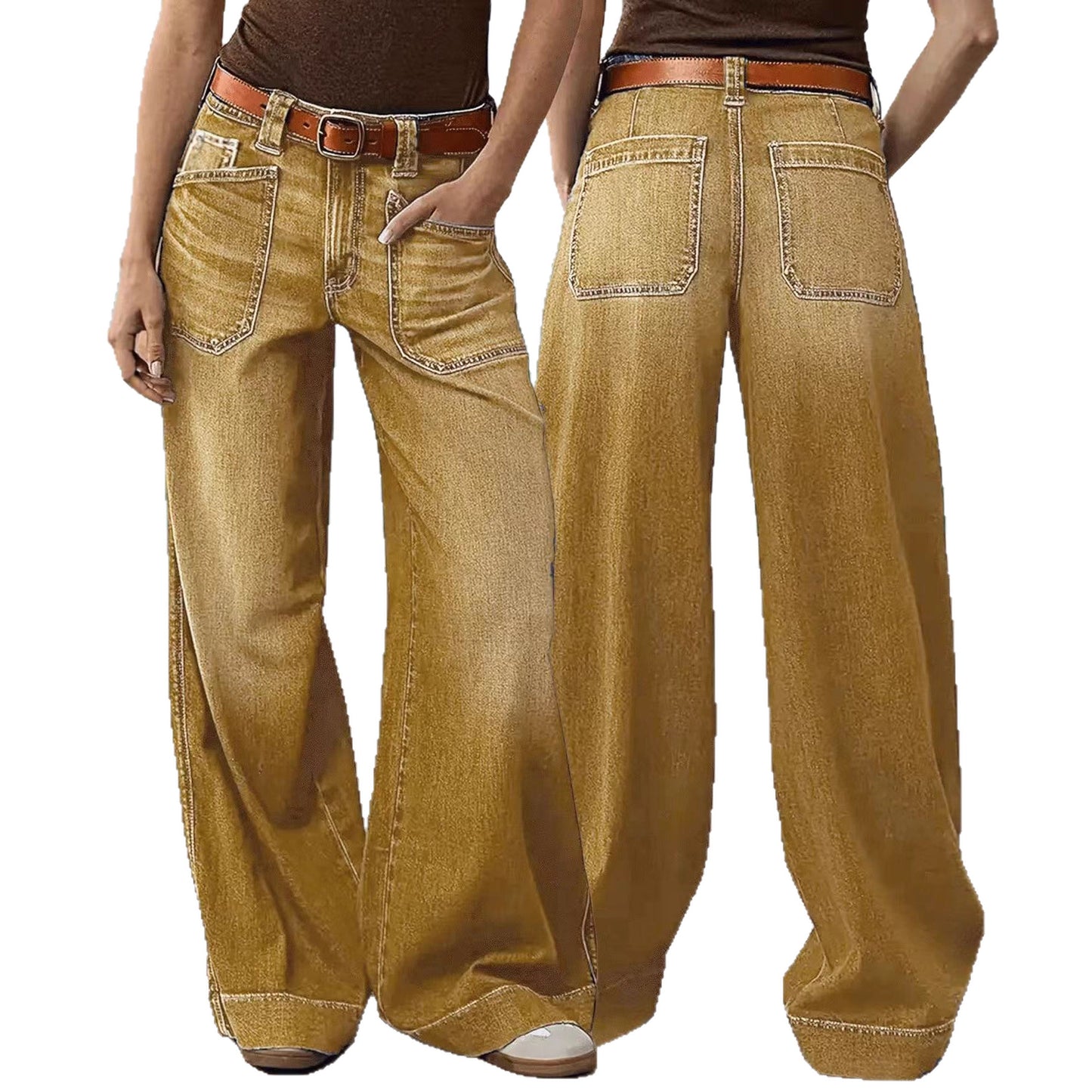Classy Loose Slimming Ladies Straight Denim Women's Jeans
