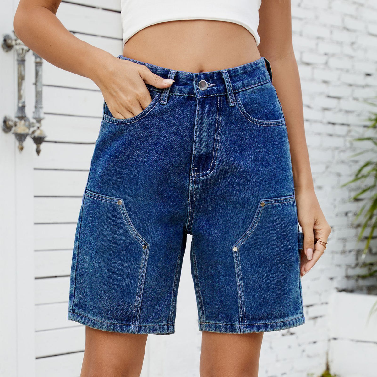 Women's Summer Street Washed Fashion Cool Denim Shorts