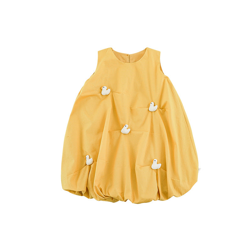 Children's Cotton Three-dimensional Doll Bud Skirt Summer Cute Cool Children's Dress