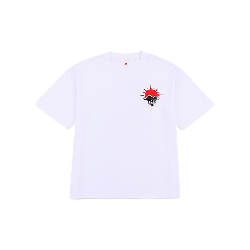 Children's Summer Breathing Printed Crew Neck Top Children's T-shirt