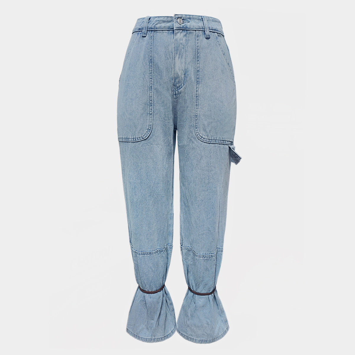 Women's American Popular Personality Street Hipster Ankle Banded Women's Jeans