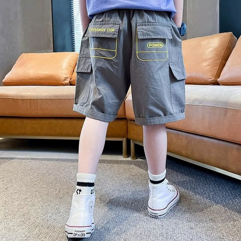 Children's Shorts Summer Middle Overalls Clothing Big Children's Pants