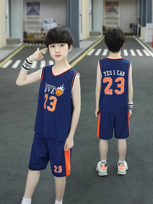 Children's Two-piece Summer Sleeveless Basketball Wear Sports Children's Suit