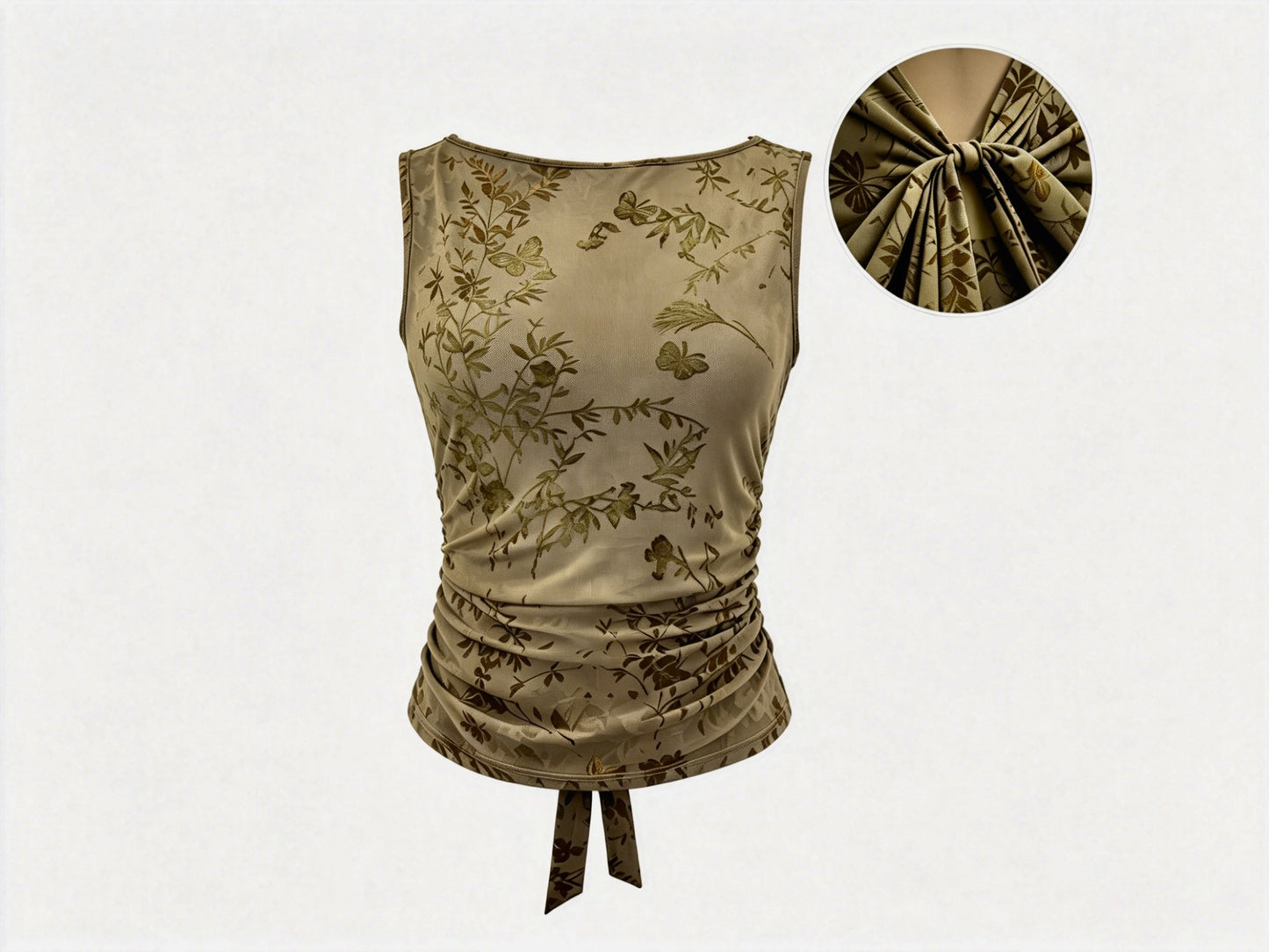 Women's Mesh Flocking Vintage Bow Bandage Design Small Vest/suspenders/tube Top