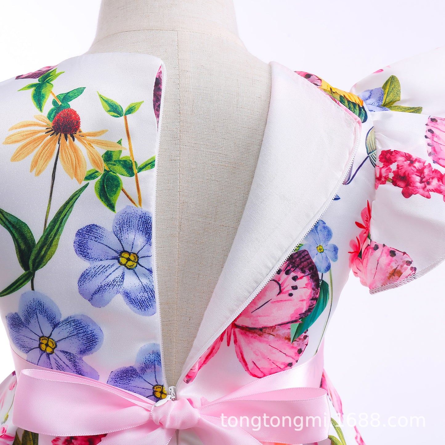 Children's Printed Skirt Flying Sleeve Vest Princess Children's Dress