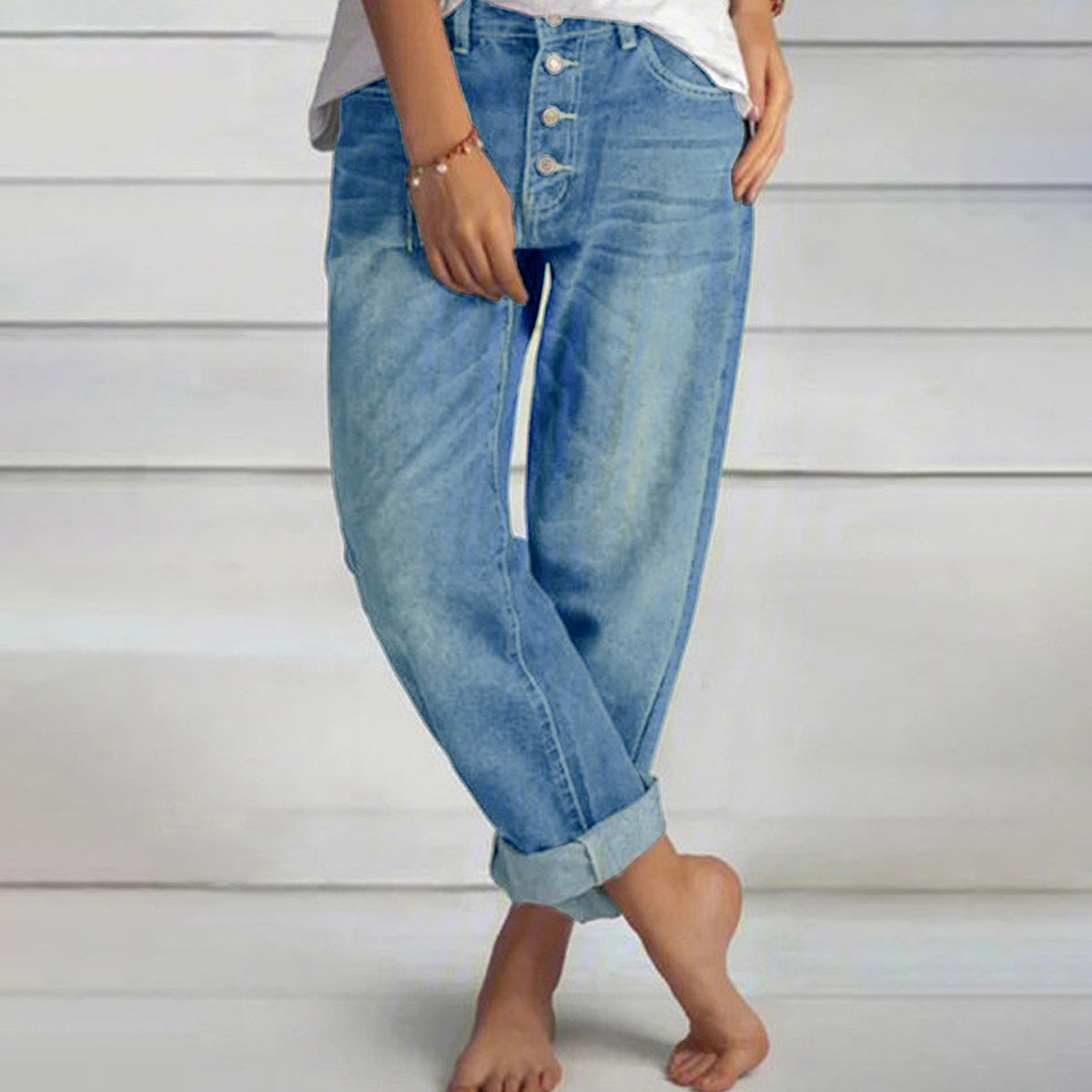 Women's Loose Leisure Simple Thin Half-length Pants