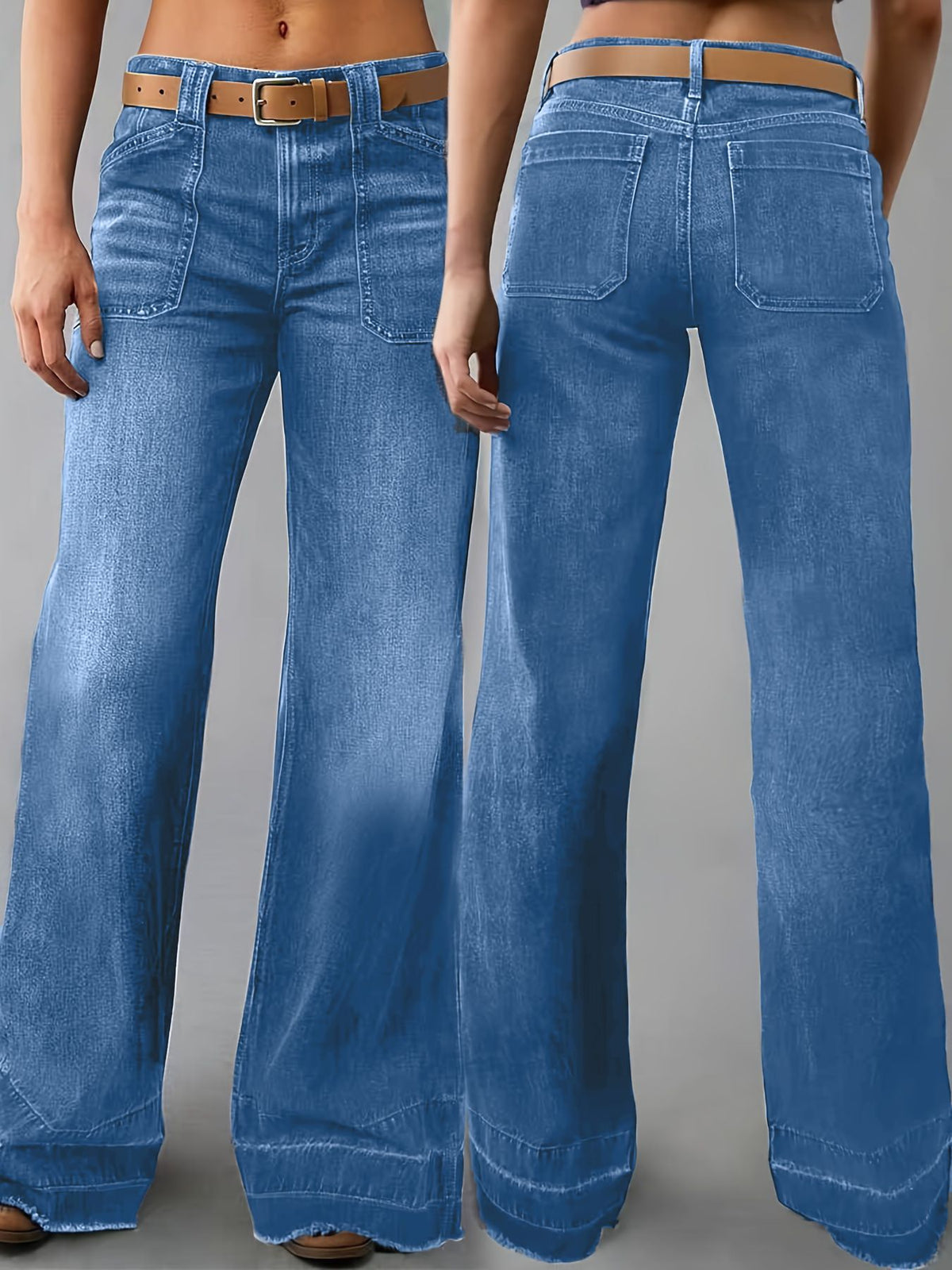 Women's Wide Leg Long High Quality Fashion Casual Four Suitable Comfortable Women's Jeans
