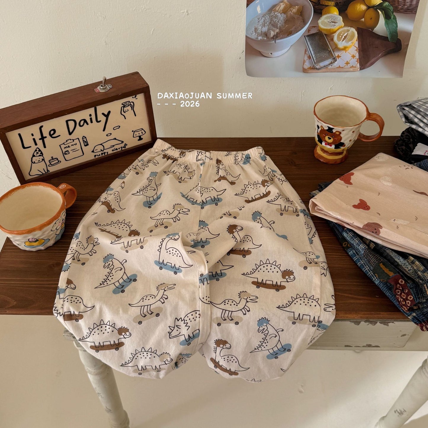 Children's Pure Cotton Summer Thin Air Conditioning Breathable Children's Pants