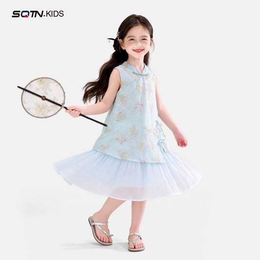 Children's Western Style Clothing Middle Big Chinese Children's Dress