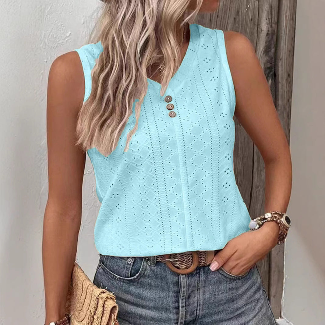 Women's Solid Color Casual Round Neck Clinch Small Vest/suspenders/tube Top