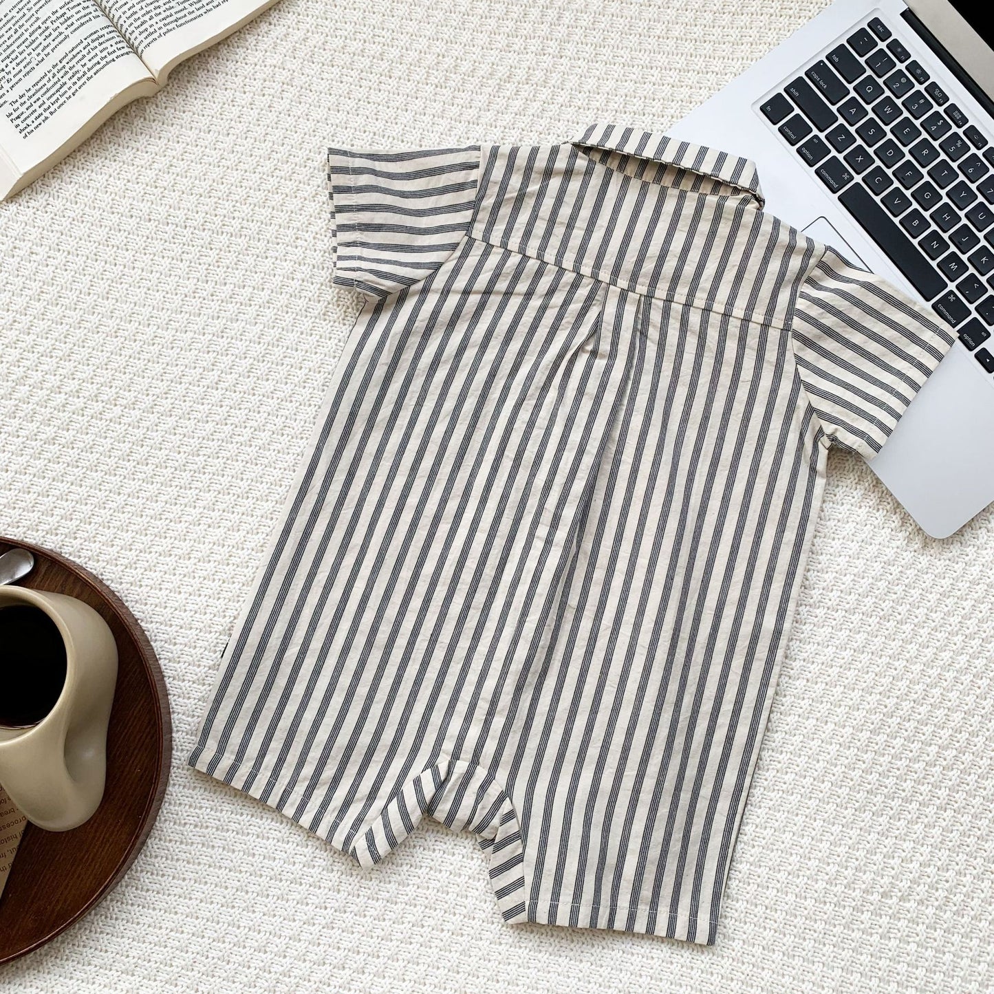 Children's Infant Short-sleeved Romper Summer Boy's Shirt Jumpsuit, Climbing Suit