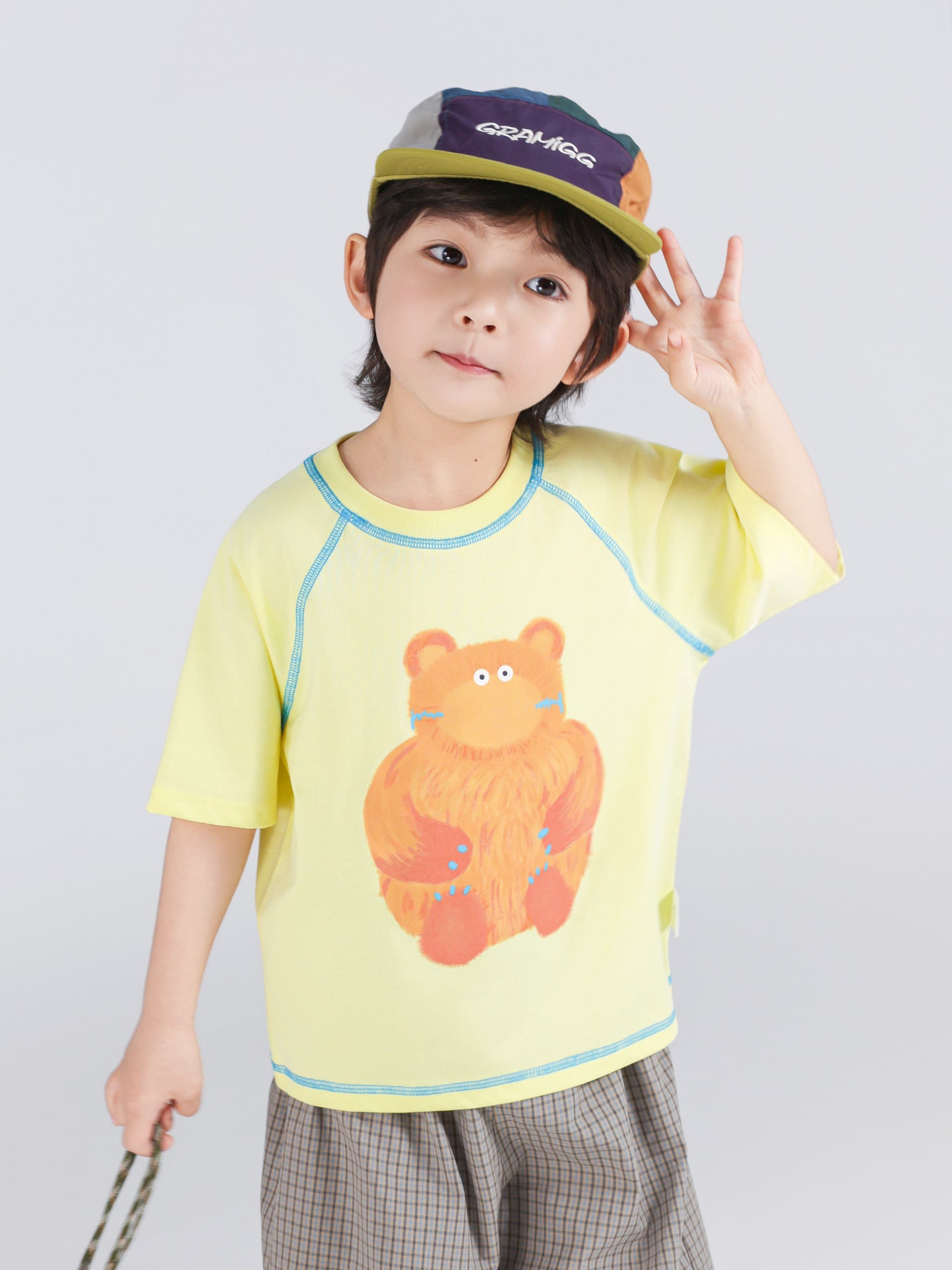 Children's Boy's Short-sleeved Cool Clothing Summer Clothes Antibacterial Half Children's T-shirt