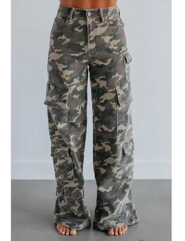 Women's Waist Wide Leg Do The Old Women's Jeans