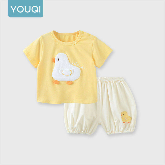 Thin Short Sleeve Summer Going Out Tops Shorts Cool Casual Children's Suit
