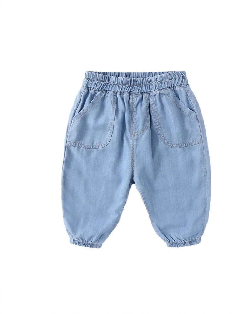 Jeans Summer Thin Casual Wear Loose Children's Pants