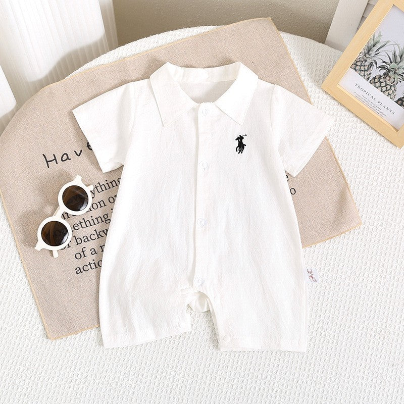 Romper Korean Style Western Infant Thin Short Sleeve Going Out Jumpsuit, Climbing Suit