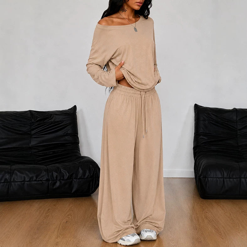Loose Long Sleeve High Waist Hot Fashion Casual Suit