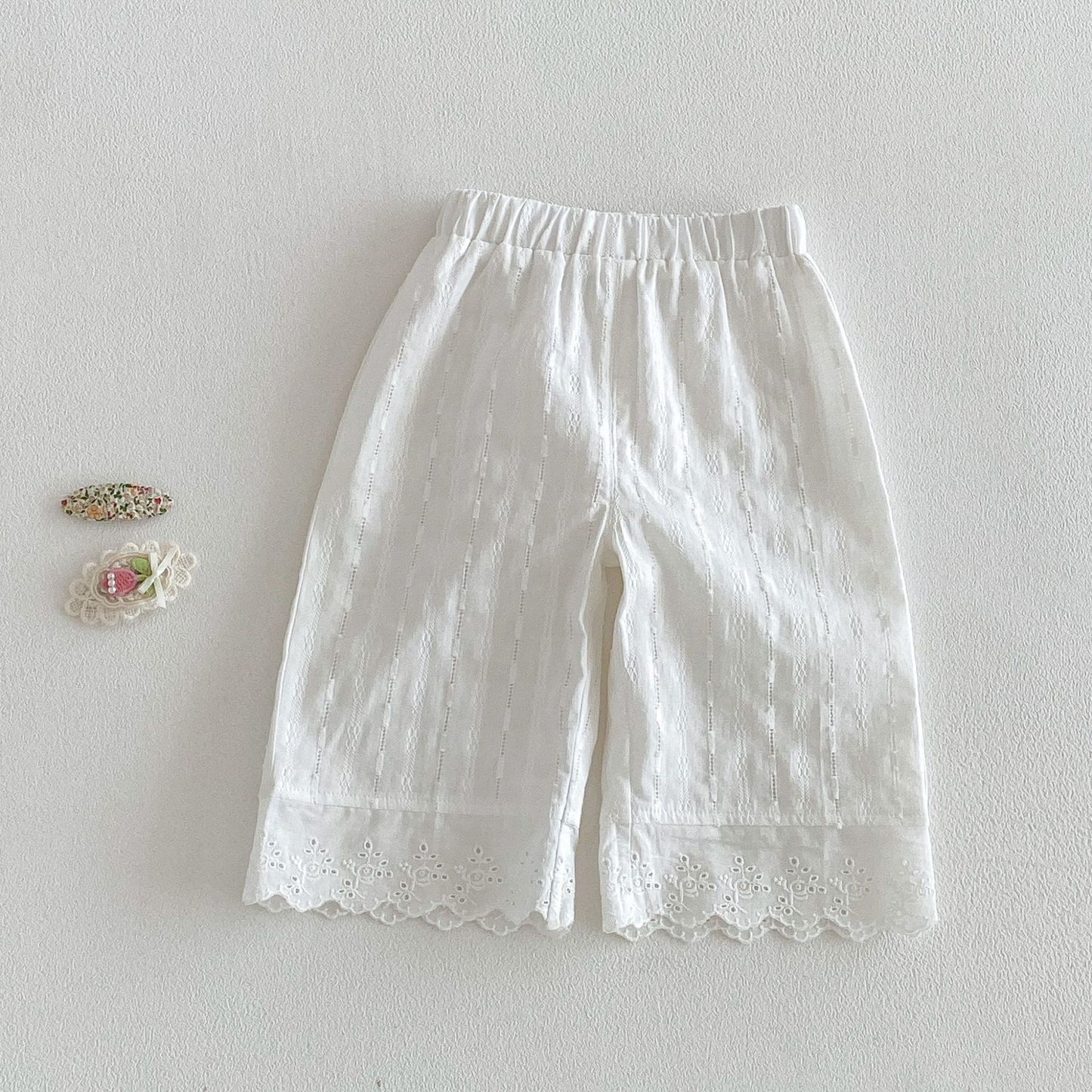 Children's Summer Western Style Korean Embroidered Breathable Clothing Children's Pants