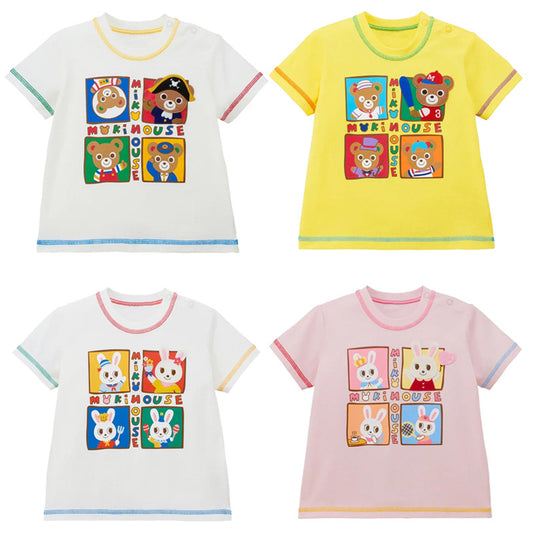 Children's Bear Short-sleeved Summer Cute Top Shirt Children's T-shirt