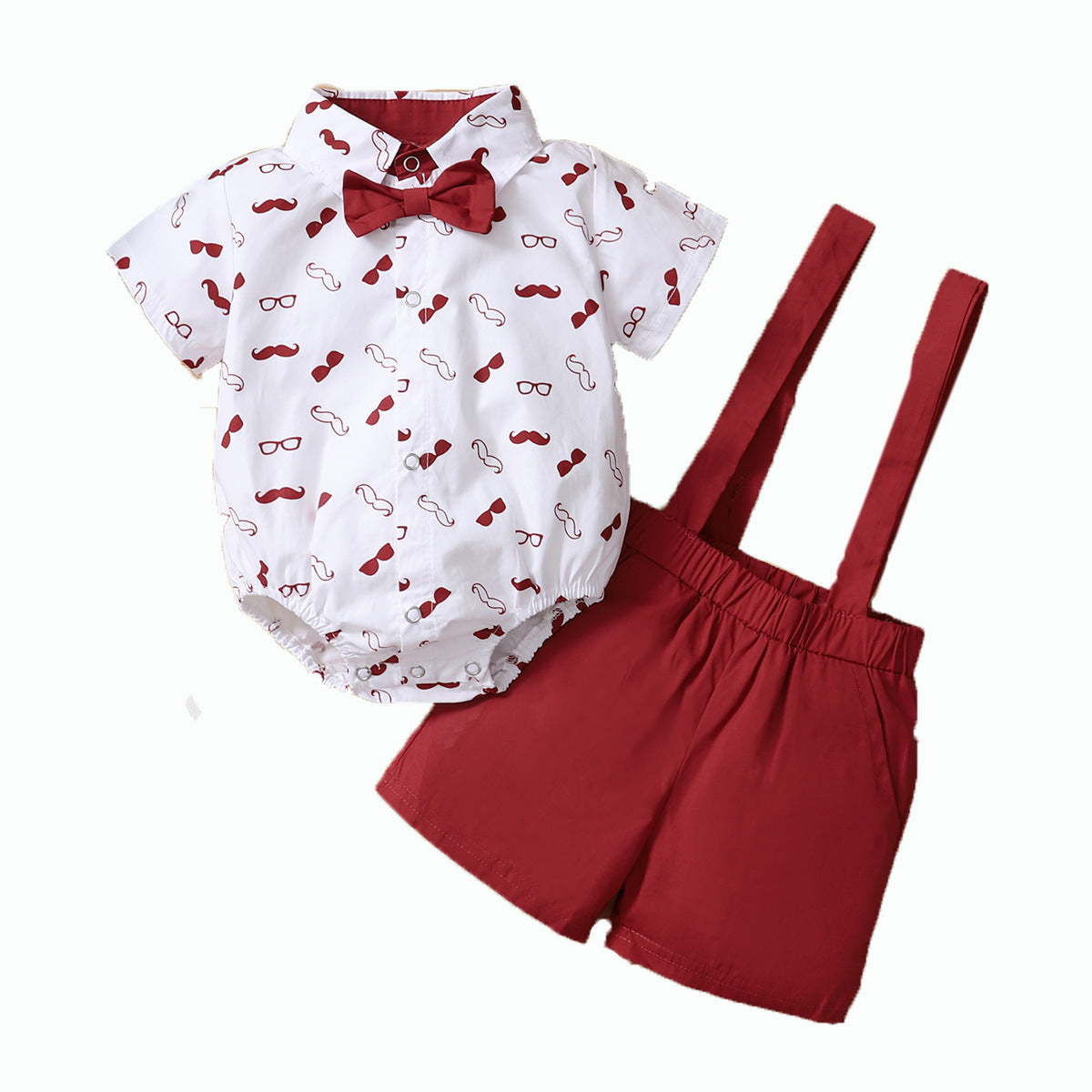 Children's Boy Gentleman Triangle Rompers Summer Boy's Children's Suit