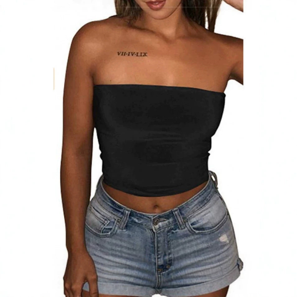 Women's Color Yoga Sports Sexy Bottoming Tube Vests
